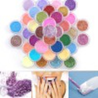 45 COLOUR Nail Art Glitter Dust Eyeshadows Powder