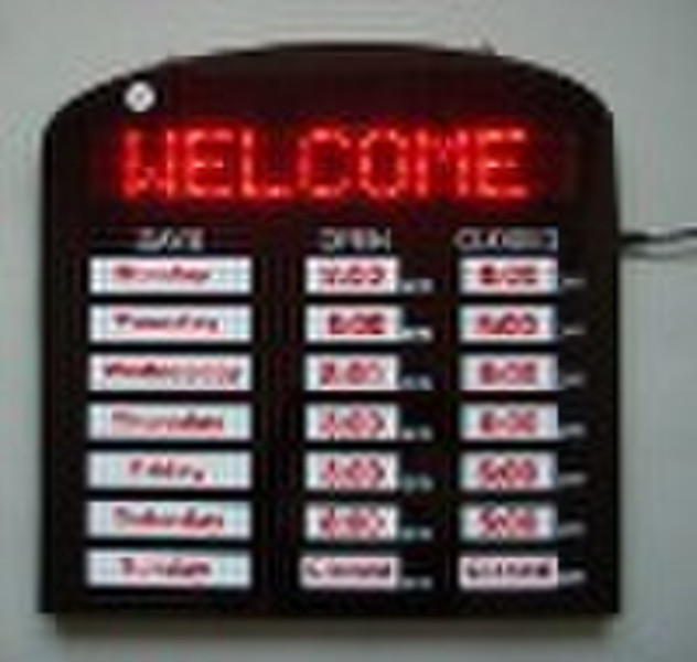 HOT SELL programmable led business hour sign 18&qu