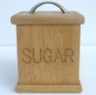 Wooden Sugar Pot