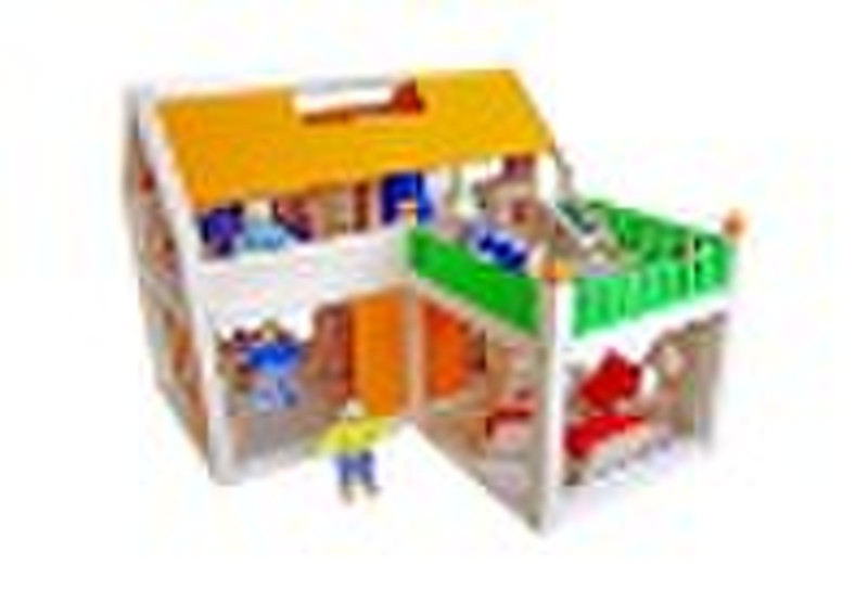 Wooden dollhouse toy