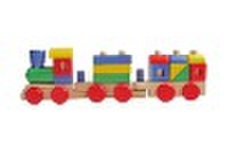 Wooden blocks train toy