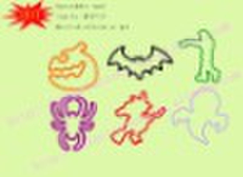 silicone band halloween shaped silly bands hair ba