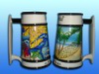 ceramic beer mug
