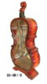 home furniture:nice violin shaped wine cabinet