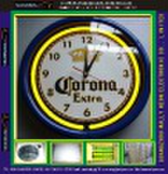 CORONA neon clock
