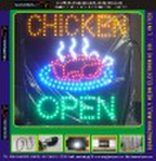 chicken open led sign