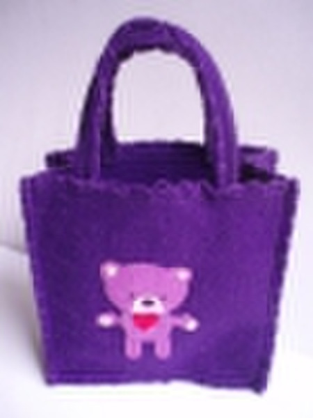 animal applique felt  bag