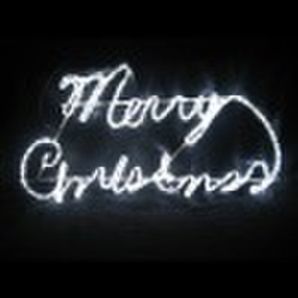 merry christmas rope light motif
