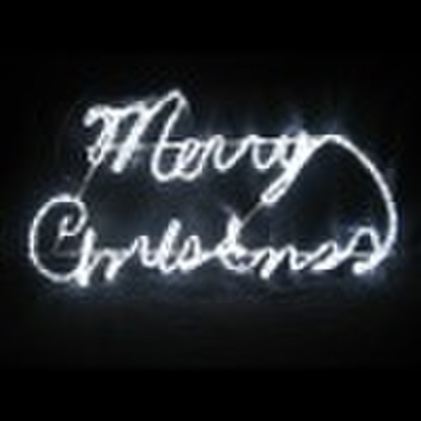 merry christmas rope light motif