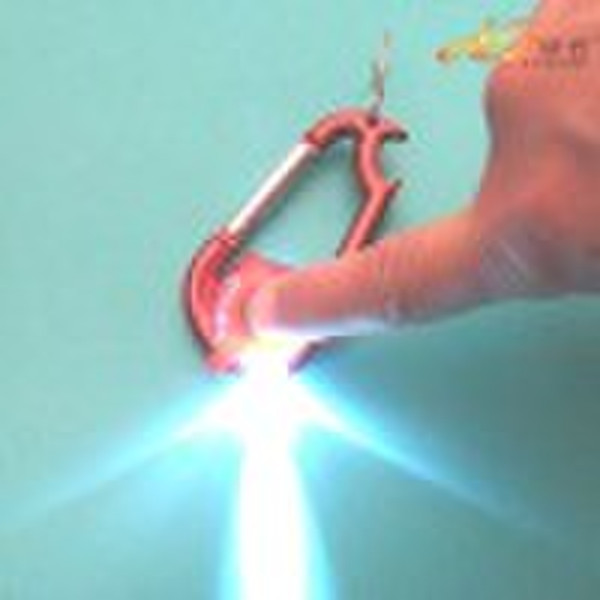 LED Carabiner with bottle opener