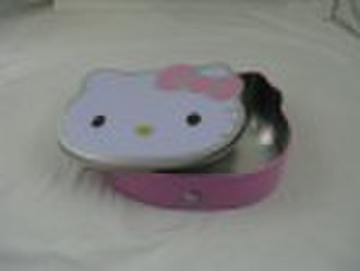 cat shaped tin box