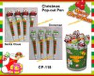 Christmas pen,Festival pen, Pop-out pen, Holiday p