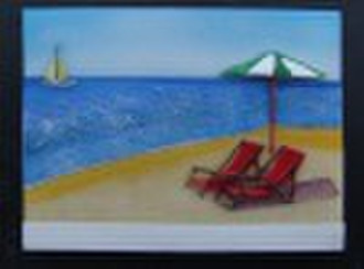 resin scenery fridge magnet