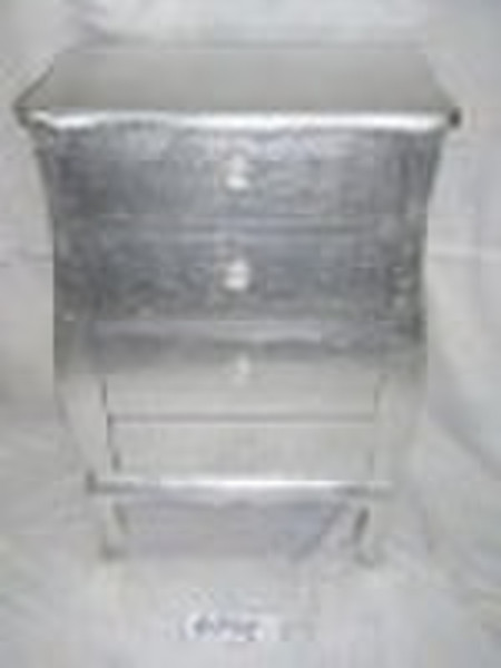 SILVER WOODEN CABINET