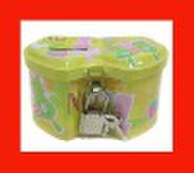 SELL double Heart-Shaped  Money Box With Lock