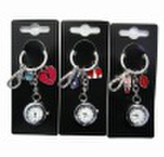 KEY RING W/WATCH&DECO