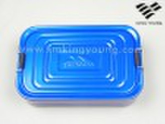 blue aluminium lunch box