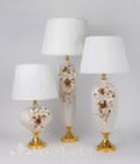 gold hand-applique ceramic table lamp,craft cerami