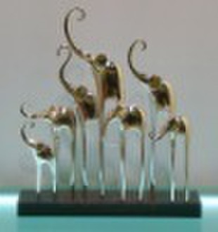DH silver-gilt polyresin sculpture home decoration