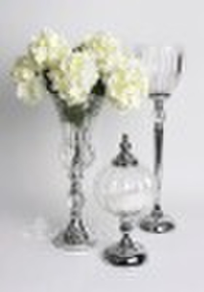 MGA glass combine crystal and metal craft home dec