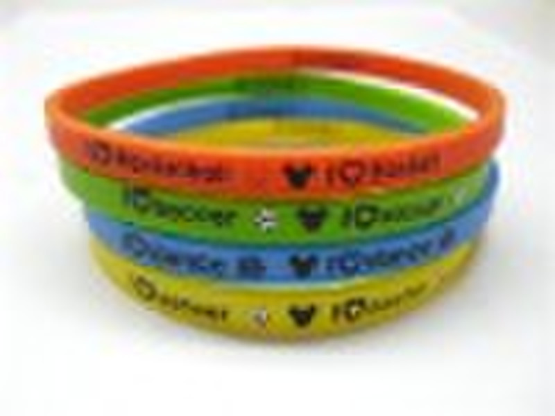printed silicone bracelet