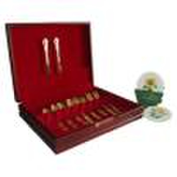 Wooden cutlery Box & Basic Coaster Set