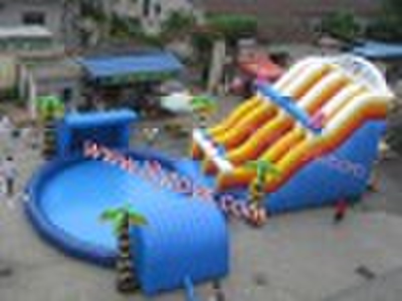 inflatabl slide pool