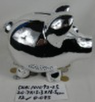 Electroplated Ceramic Piggy  Coin Bank