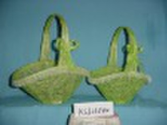 Handmade wicker and Iron  basket