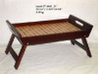 Wooden Bed Serviertablett