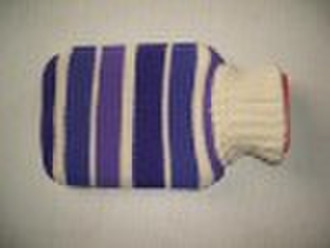 hot water bottle with knitted cover