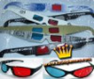 Paper 3D glasses with 4 colors printing