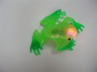 Flashing Frog Ring/Soft Frog/TPR flashing frog/fla