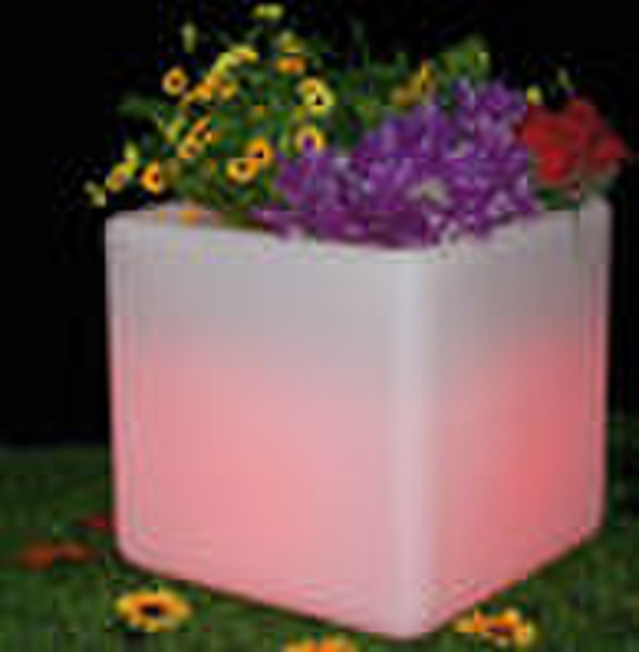rechargeable battery led flower pot with remote co
