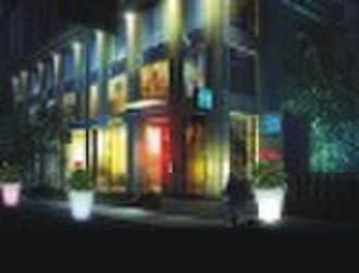 solar led flower pot
