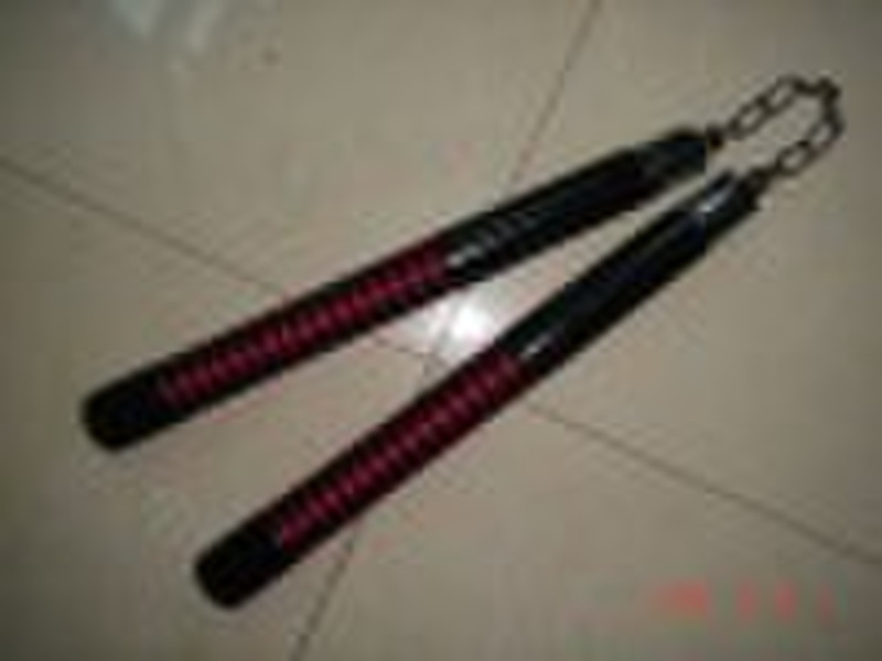 RWSJG711 Corded Wooden Nunchakus