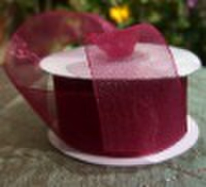 Organza Ribbon (Christmas Fabric )