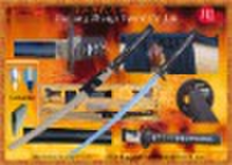 Handforged traditional samurai sword with Honsanma