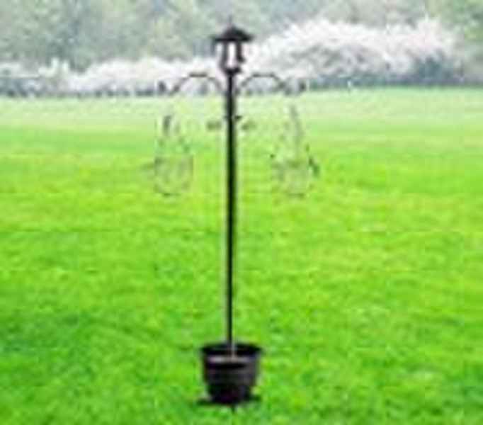 Garden Solar Lamp with Two hanging Baskets