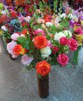 five head with Silkprint rose and leaf