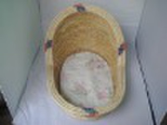 corn husk pet basket