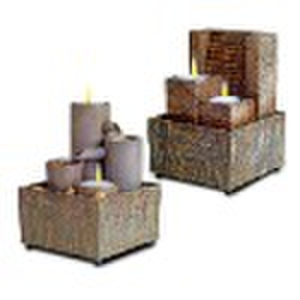 mini fountain with candle holder TM-34