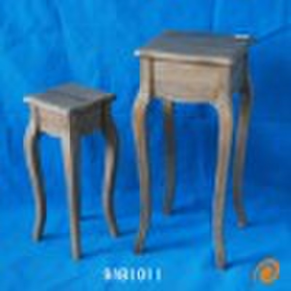 wooden plant stand w/2 drawers