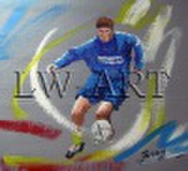 football oil painting