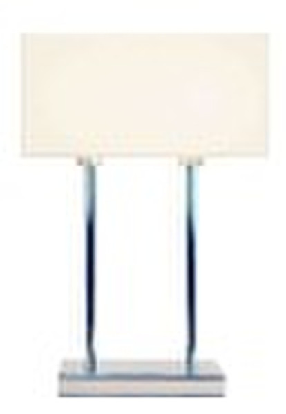 RECTANGLE CHROME TABLE LAMP