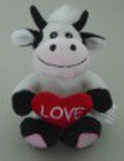 Valentine day cow plush toys