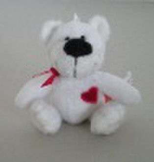 Valentine day bear plush toys key ring