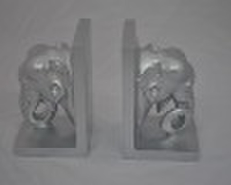 Siver elephant bookends