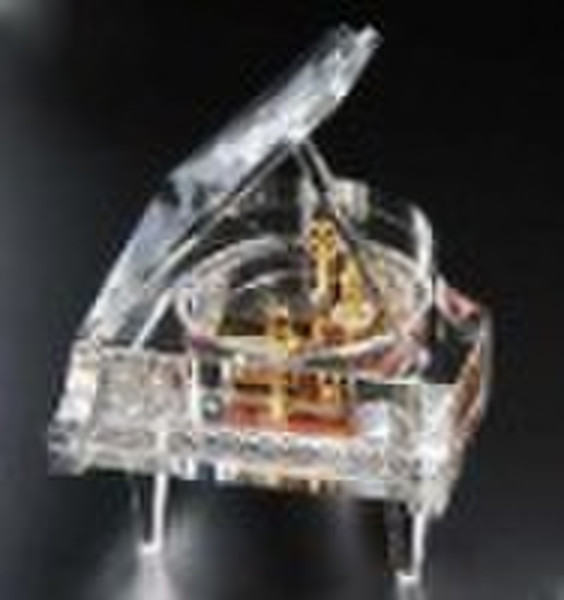 hand crank crystal music box