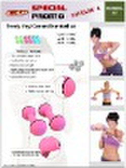 Trendy Vinyl Cement Dumbbells Set - 8.16kg